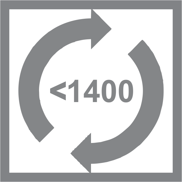 более 1400 об