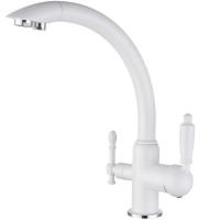 Смеситель KAISER Vincent боковой под фильтр white (ВИТРИНА)