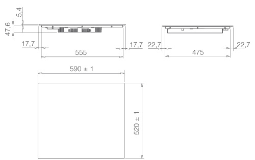 Индукционная варочная панель ELICA RATIO CONNEX 603 PLUS BL