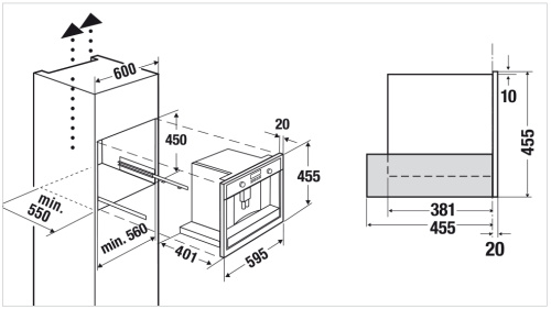 Встраиваемая кофемашина KUPPERSBUSCH CKV 6550.0 W2 Black Chrome