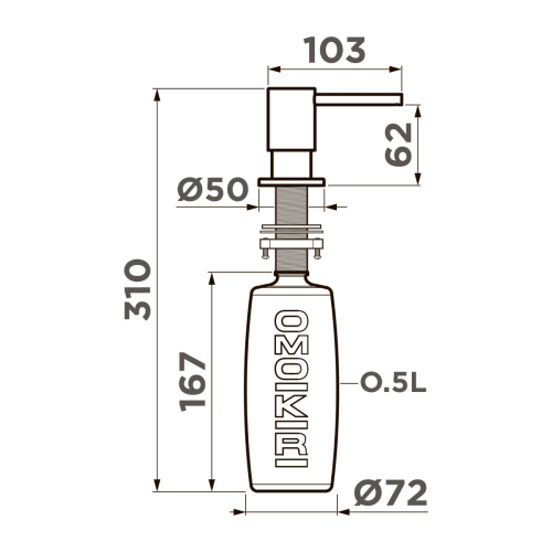 Дозатор OMOIKIRI OM-08 GB