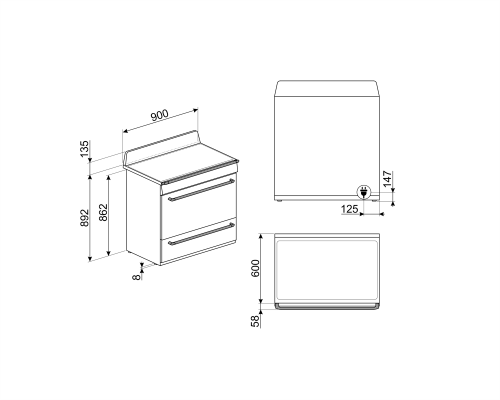 Варочный центр SMEG TR90IX9-1