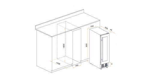 Винный шкаф MEYVEL MV9NH-KWT1