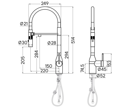Смеситель PAULMARK MAGNETO ONE Ma213188-LG