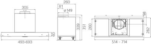 Вытяжка ELICA HIDDEN ADV PLUS @ IX/A/72