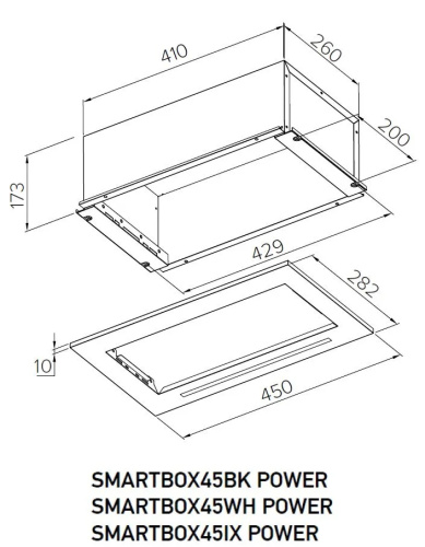 Вытяжка MEFERI SMARTBOX45WH POWER