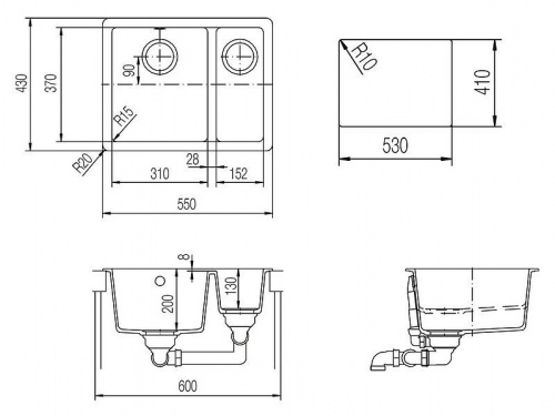 Мойка SCHOCK SOHO 60 Plus Монако (ВИТРИНА)